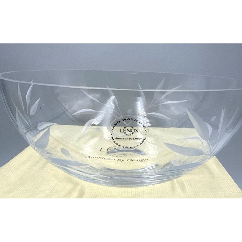 Lenox Opal Innocence Floral Peony Etched Floral Bowl, NIB